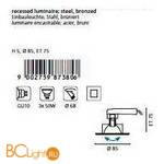 Встраиваемый спот (точечный светильник) Eglo Einbauspot gu10 87380 - Схема